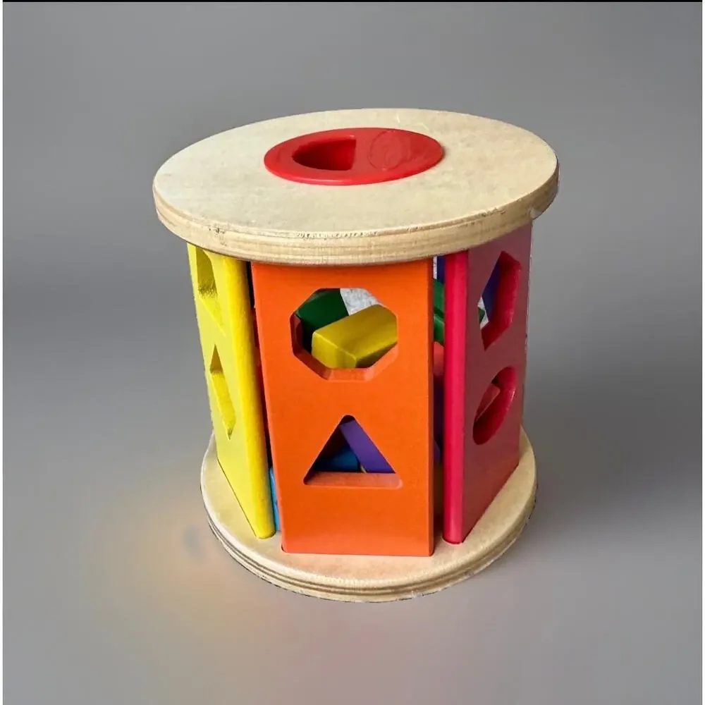 Melissa & Doug Match & Roll Shape Sorter Wooden Learning Toy Complete